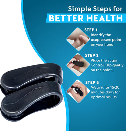 Pack of 1 Sugar Control Acupressure Clip for Diabetics Sugar Control LI4 Acupressure Point Clip Headache Relief Products Migraine &Tension Relief